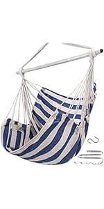 ADVOKAIR Hammock Chair Large 70.9"x47.2", 32% Bigger XXL Hanging Swing Chair with 500lbs Capacity, Heavy Duty Steel Spreader Bar, Extra Roomy Comfort for Adult Indoor Outdoor Bedroom Patio