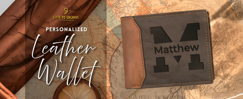 GIFTS TO ENGRAVE Personalized Gifts for Men – Custom Wallets for Men with Name Engraving | Personalized Wallet for Men – Great Fathers Day Wallet Gift for Husband, Dad, or Boyfriend