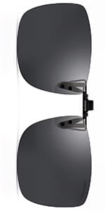 CAXMAN Polarized Clip-on Flip Up Metal Clip Rimless Sunglasses for Prescription Glasses