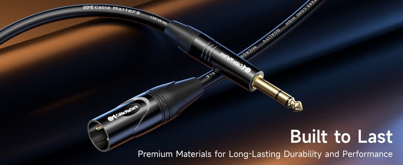 Cable Matters 6.35mm (1/4 Inch) TRS to XLR Cable - 6ft, Male to Male XLR to TRS Cable, Black - Not for Microphone Use