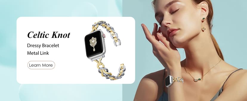 Braided Magnetic Band Compatible with Apple Watch Bands 38/40/41/42/44/45/46/49mm Women Men, Celtic Knot Stretchy Elastic Nylon Fabric Woven Strap for iWatch Series 11 10 9 8 7 6 5 4 SE/Ultra 3 2 1