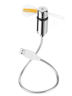 ONXE LED USB Clock Fan with Real Time Display Function,Stocking Stuffers for Men Christmas Gadgets,Father's Day Gifts,1 Year Warranty