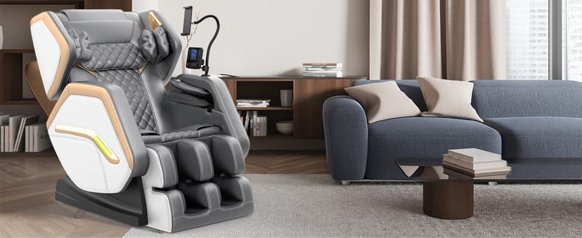 Massage Chair Full Body, Zero Gravity Massage Chair 2026 for Back Fatigue with 10 Fixed Rollers, Heating, Airbags, Phone Controller, Bluetooth Speaker, Nightlights for Living Room, Bedroom