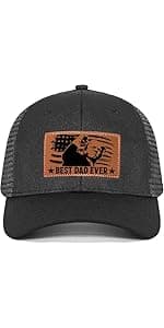 Men's Hat Gifts - Men Cap Gifts for Christmas Father's Day Birthday Trucker Hat Leather Pattern Baseball Cap