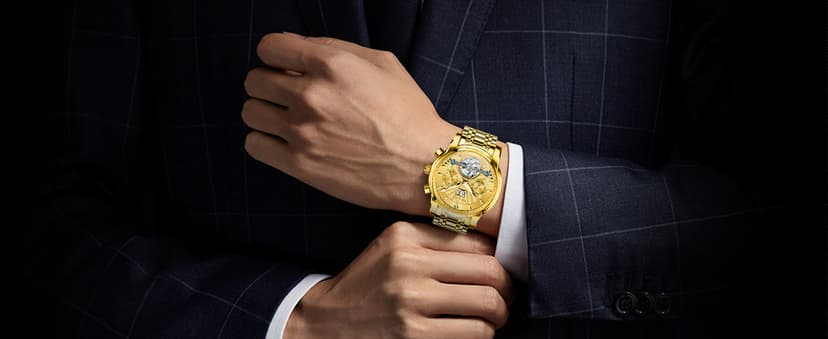 OLEVS Men Automatic Watch Stainless Steel Skeleton Mechanical Date Calendar Luxury Classic Business Waterproof Luminous Wrist Watches