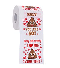 50th Birthday Gifts for Women, Men, Her, Him - Happy Prank Toilet Paper - 50th Birthday Decorations, Party Supplies Favors - 50 Years Old Funny Gag Gift Ideas, Novelty Bday Present for Friends, Family