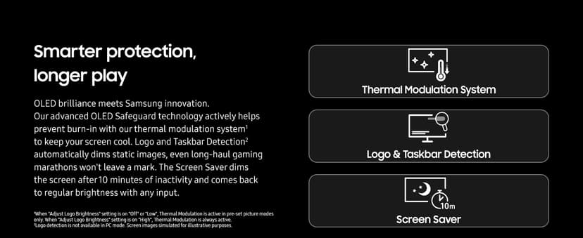 Samsung 27" Odyssey OLED G6 (G61SH) Gaming Monitor - QD-OLED, QHD (1440P), 240Hz, 0.03ms, Glare-Free, Pantone Validated, HDR10, Height-adjustable stand, OLED Safeguard, 3 Year Warranty, LS27HG612SNXZA