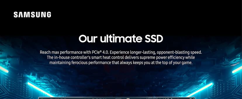 Samsung 990 PRO SSD 1TB PCIe 4.0 M.2 2280 Internal Solid State Hard Drive, Seq. Read Speeds Up to 7,450 MB/s for High End Computing, Gaming, and Heavy Duty Workstations, MZ-V9P1T0B/AM