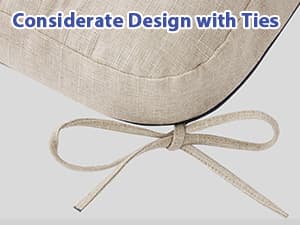 IASEAHK Chair Cushions, Memory Foam Dining Chair Cushions, Tufted Indoor Chair Pads, Set of 4, 16.5' x 16.5' x 3.5', Beige