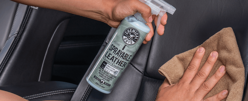 Chemical Guys Sprayable Leather Cleaner and Conditioner in One - Cleans, Conditions, and Protects Leather, Vinyl, Faux & More, Safe for Cars, Furniture & Apparel - 16 oz