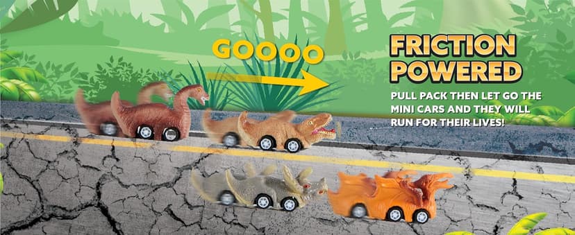 JOYIN 13 in 1 Dinosaur Toys for Kids 3-5, Dinosaur Truck with 12 Pull Back Cars, Birthday Gifts Toys for 3 4 5+ Year Old Boy, Transport Carrier Truck for Toddlers, Christmas Great Gifts for Grandkids