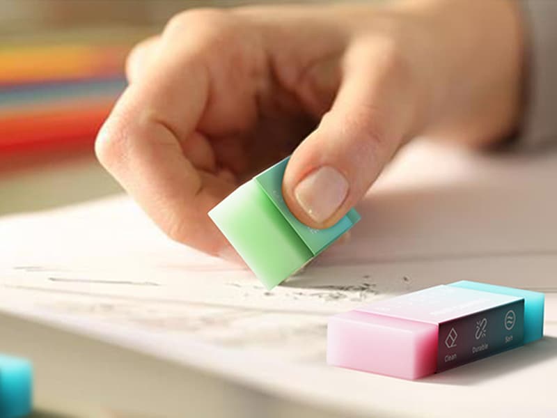 Four Candies Cute Mechanical Pencil Set, 6PCS Pastel Mechanical Pencils 0.5 mm & 0.7mm & 0.9mm with 360PCS Leads, 3PCS Erasers and 9PCS Eraser Refills, Aesthetic Pencils for Girls Writing, Art Drawing