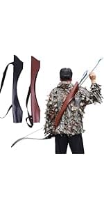 Black Hunter Recurve Bow 60" Right-Handed Bow Ergonomically Designed for Comfortable Grip Suitable for Beginners and Longbow Enthusiasts to Train Or Hunt