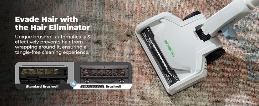 Kenmore CS2015 200 Series Corded Stick Vacuum, Detachable Hand Vac with 2-Motor Powerful Suction, Hair Eliminator Nozzle, LED Headlight & Swivel Steering for Carpets, Bare Floors and Couches