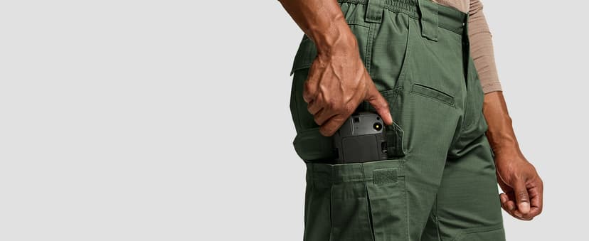 CQR Men's Tactical Pants, Water Resistant Ripstop Cargo Pants, Lightweight EDC Work Hiking Pants, Outdoor Apparel