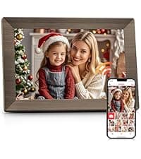 BIGASUO 10.1 Inch WiFi Digital Picture Frame, IPS HD Touch Screen Cloud Smart Photo Frames with Built-in 32GB Memory, Wall Mountable, Auto-Rotate, Share Photos Instantly from Anywhere