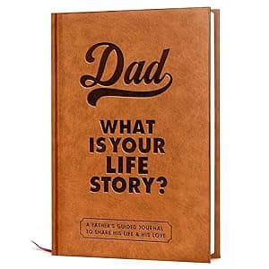 Gifts for Dad from Daughter, Son - Personalized Father's Day Gifts for dad, Husband, Men - Dads Birthday Gift Ideas, Birthday gifts for dads - Dad Story Book to Fill Out, Dads Guided Journal Life Story