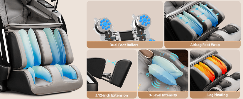 4D Massage Chair Full Body - 53.2" Ultra Long SL-Track Massage Chair Zero Gravity Massage Recliner with Foot Roller, 10 Modes 6 Technique, 32 Airbags, 3 Core Heating, AI Voice, Yoga Stretch