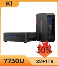 ACEMAGICIAN Kron Mini K1 Mini PC, Ryzen 7 7730U(Upgraded 5825U/7430U), 16GB DDR4 512GB SSD Mini Computers(up to 4.5Ghz), Light Gaming Desktop 4K Triple Display Mini Desktop Bluetooth/WiFi6/Office
