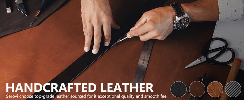 Serovi Genuine Leather Wallet for Men Bifold RFID Blocking Wallets with 12 Card Slots, 2ID Window & 2 Cash Pocket - Includes Gift Box (Coffee Brown)