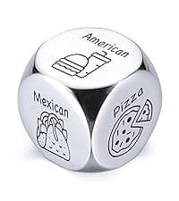 Him Her Couple Gifts for Boyfriend Girlfriend Food Decider 11th Anniversary Steel Date Night Gifts for Husband Wife for Wedding Christmas Valentines Birthday for Women Men