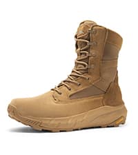 NORTIV 8 Men's Military Tactical Work Boots Side Zipper Leather Motorcycle Combat Boots Trooper