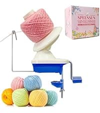 SPEENSUN Yarn Winder, Yarn Winder for Crocheting, 3.5 OZ Easy-to-Install and Efficiently Yarn Ball Winder with Lower Noise, Yarn Spinner for Crochet and Knitting Lover for Yarns Below Size 5