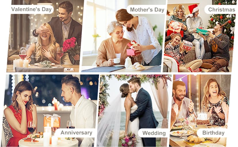 hochance 3D Rose Crystal Night Lamp with Adjustable LED Multicolor Lights for Girlfriend, Wife - Valentine's Day, Anniversary,Birthday Presents, Christmas Gifts for Her