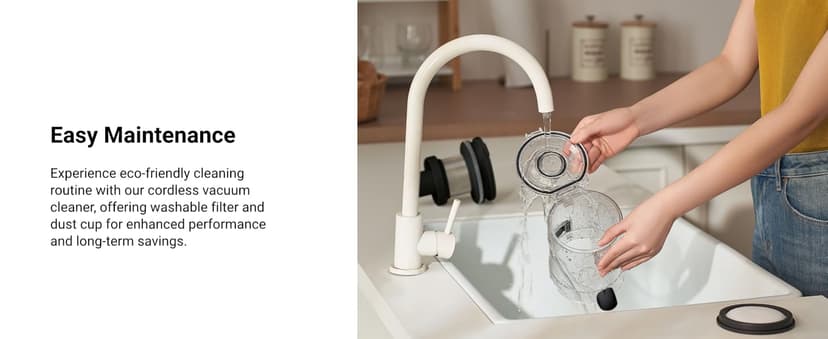 Eureka RapidClean Pro Cordless Vacuum Cleaner for Hard Floors, Lightweight Stick Vacuum LED Headlights, Convenient Stick and Handheld Vac, Green, NEC285GR