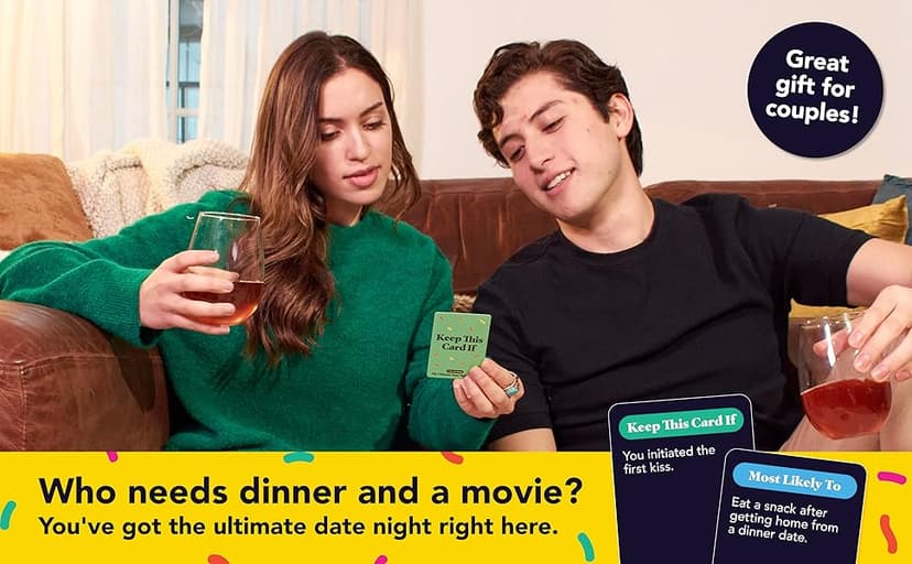 The Ultimate Date Night Game by Relatable, Great for Couples Games and Stay at Home Date Night Ideas, From The Makers of Let's Get Deep Relationship Card Game, Includes 300 Cards & Spinner