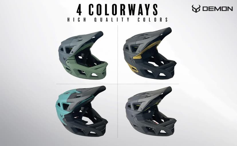 Demon United Podium X MIPS Full Face Mountain Bike Helmet- Removable Fit Pad Options- Advanced Venting System-Lightweight - Fullface DH BMX MTB Helmet