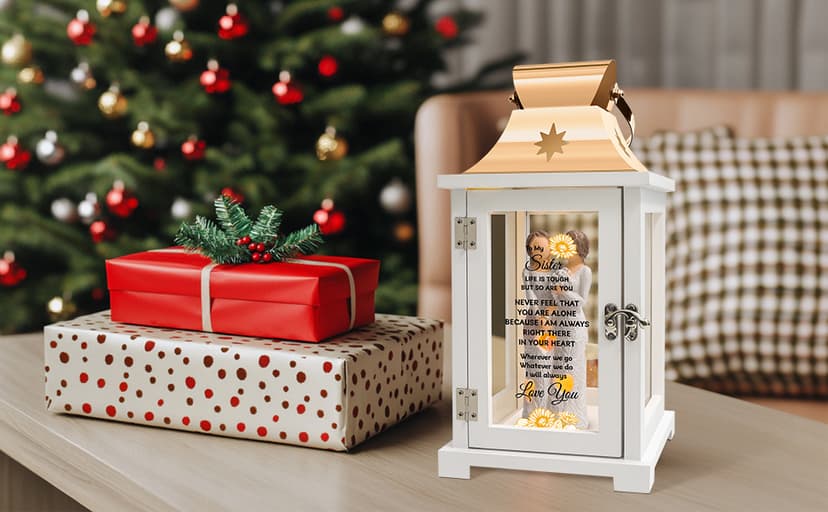 Homazing Sister Gifts Lantern - Unique Sister Gift Ideas for Mothers Day, Christmas, Thanksgiving