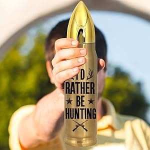 Limima Limima Hunting Gifts for Men – Funny 17oz Tumbler with Lid, I'd Rather Be Hunting Design, Unique Christmas, Xmas and Birthday Gift for Hunters, Perfect for Dad, Son, Husband, or Friends