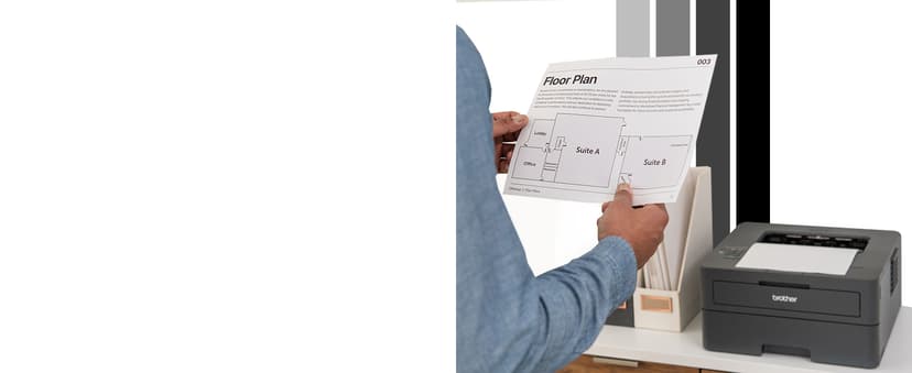 Brother HL-L2405W Wireless Compact Monochrome Laser Printer with Mobile Printing, Black & White Output | Includes Refresh Subscription Trial(1), Works with Alexa