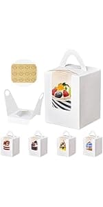 Zzrywuty 24 PCS Christmas Cookie Boxes for Gift Giving Golden Star White Bakery Boxes with Window,Christmas Treat Boxes for Pastry Dessert Cupcakes Mini Cake Pie Candy Donut,Baking Goods Packing Box