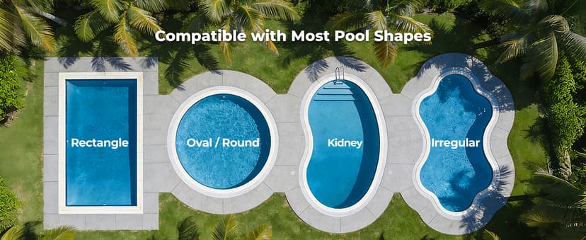 Cordless Robotic Pool Cleaner, 5,000 GPH with 150μm Filter, Floor/Wall/Waterline Cleaning, Smart Zigzag Navigation, 5,200mAh Battery, App-Controlled Presets for Inground & Above Ground Pools