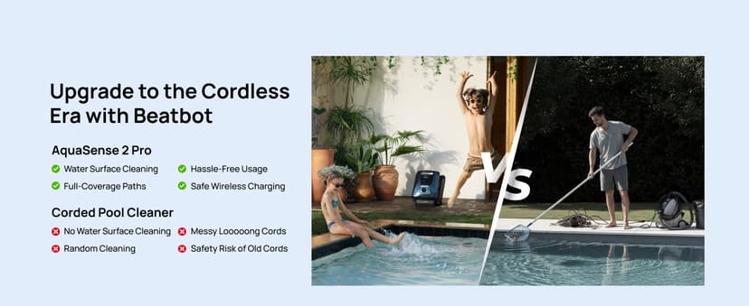 Beatbot AquaSense 2 Pro Cordless Robotic Pool Cleaner, Unmatched 5-in-1 Cleaning, Surface Parking, Skimmer with APP Control, Water Clarification, for Pools up to 3,875 Sq.ft – Obsidian