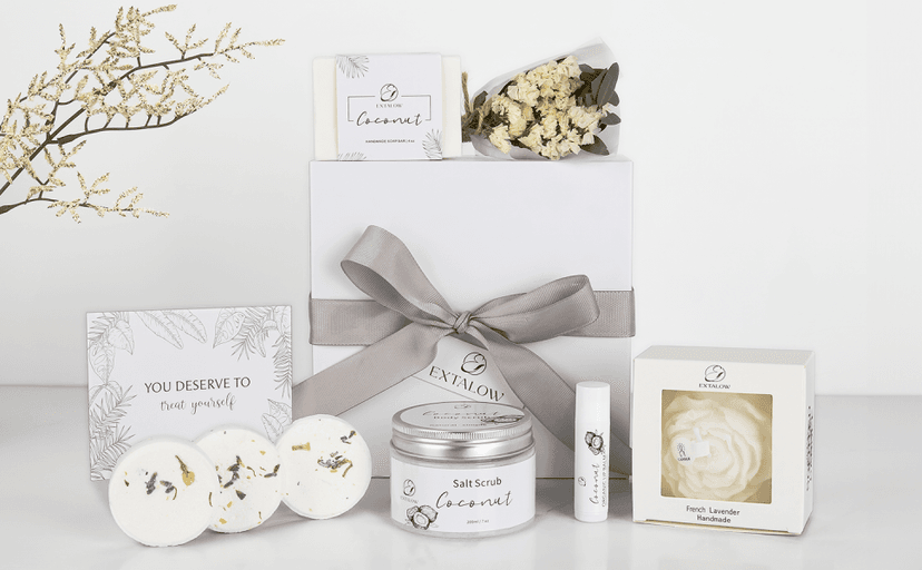 Spa Gifts for Women Bath and Body Gift Basket Mothers Day Gifts Coconut Lavender Home Spa Set Self Care Gift for Mom Sister Her Wife Birthday Gifts Spa Kit Care Package Thank You Gift