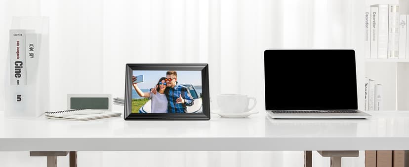 Frameo 10.1" WiFi Digital Picture Frame, Smart Digital Photo Frame with 16GB Storage, 1280x800 IPS HD Touch Screen, Auto-Rotate, Easy Setup to Share Photos or Videos Remotely via App from Anywhere