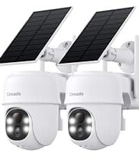 Cinnado 2K Home Security Cameras-2.4Ghz WiFi Indoor Camera with 360° Motion Detection for Pets/Nanny/Baby/Dog, 2 Way Audio, 24/7 SD Card Storage, Cloud Storage, Works with Alexa & Google Home, D1 4P