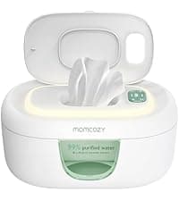Wipe Warmer with Night Light, Fast and Even Heating, 4 Adjustable Temperature Modes, Baby Shower & Registry Must-haves, Grey Momcozy Baby Wipe Warmer, Innovative Spring Design,Large Capacity Dispenser B0FZKLFGJ1