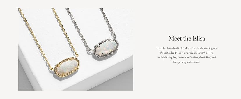 Kendra Scott Elisa Pendant Necklace for Women, Fashion Jewelry, 14k Gold-Plated