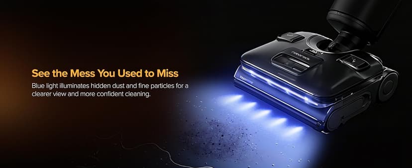 roborock F25 Ultra Steam Wet Dry Vacuum Cleaner, 356°F Steam Mop & 187°F Hot Water Cordless Vacuum Mop All in One, Floor Washer with Blue Light, 194°F Self-Cleaning, 180° Lay-Flat, AI Assitant Wheels