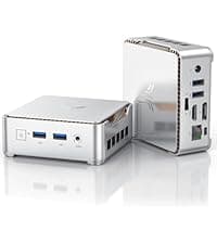 KAMRUI Pinova P2 Mini PC, AMD Ryzen 4300U(Beats 3500U/3200U/N150,Up to 3.7 GHz) Mini Computers, 16GB RAM 512GB SSD Mini Desktop Computers, Triple 4K Display/HDMI+DP+Type-C/WiFi/BT for Home/Business