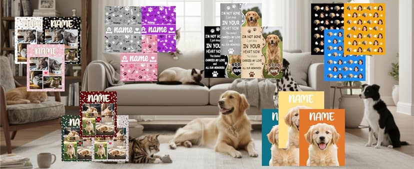 Personalized Cat Face Blanket Throws with Photos, Custom Pet Face Blanket, Cat Gifts for Pet Lovers, Customized Puppy Blanket for Adult Kid Birthday Christmas Fathers Mothers Valentines Gift