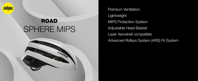 LAZER Sphere MIPS Road Bike Helmet, Lightweight Bicycling Helmet for Adults