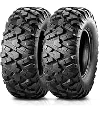 MaxAuto Set of 4 UTV ATV Tires 25x8-12 Front & 25X10-12 Rear Tire, 6PR Tubeless, Four Wheeler Tires All Terrain Tire 25x8x12 Sport Mud-tires 25x10x12 Off Road tire, 4 Pack in 2 Packages
