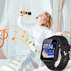 Cosjoype Kids Game Smart Watch for Kids with 24 Puzzle Games HD Touch Screen Camera Music Player Pedometer Alarm Clock Calculator Flashlight 12/24hr Kid Watch Gift for 4-12 Year Old Boys Toys for Kid