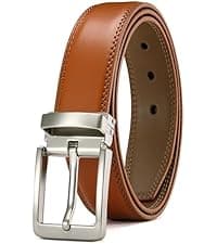 CHAOREN Leather Dress Belt Men 2 Pack - 1 3/8" Mens Belts for Work Business Casual Jeans