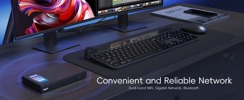 MeLE Fanless Mini PC Quieter 4C, N100 16GB RAM 512GB Storage Win 11 Mini Computers, Micro PC with Full-Functional USB-C, 2.4G/5G WiFi, 4K Triple Screen on Home, Office, Education, Astrophotography